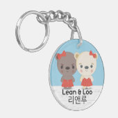 Lean & Loo Acrylring Schlüsselanhänger (Vorderseite links)