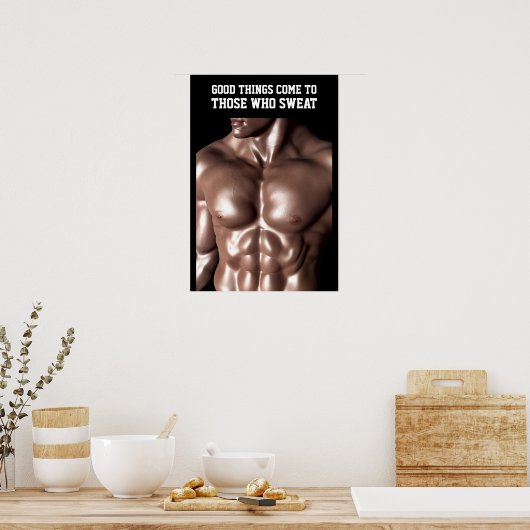 Lean Muscles Workout Motivation Quote Poster (Küche)