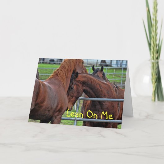 Lean On Me Greeting Card Karte (Vorderseite)