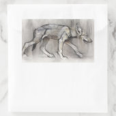 Lean Pup Rechteckiger Aufkleber (Tasche)