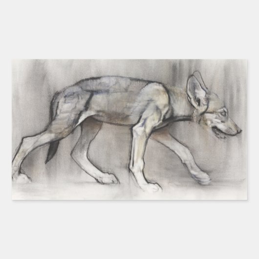 Lean Pup Rechteckiger Aufkleber (Vorderseite)