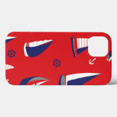 Lean Sailboat Pattern Case-Mate iPhone Hülle (Rückseite (Horizontal))