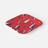 Lean Sailboat Pattern Pappteller (Gewinkelt)