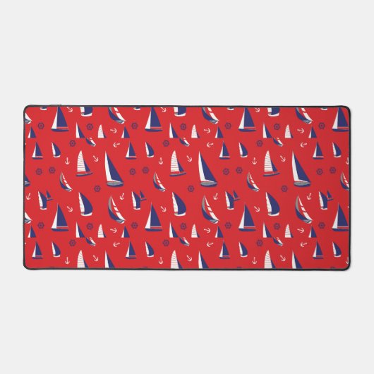Lean Sailboat Pattern Schreibtischunterlage (Vorderseite)