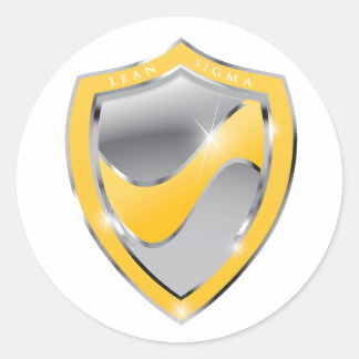 Lean sechs sigma gelb Gürtel zertifiziert Runder Aufkleber