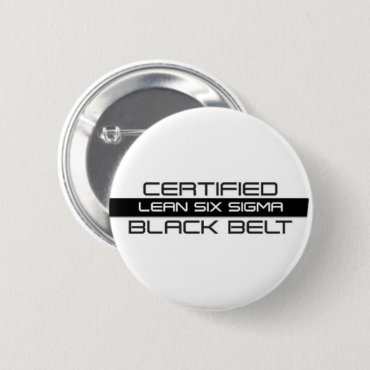 Lean Six Sigma Black Belt Button (Vorne & Hinten)