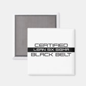 Lean Six Sigma Certified Black Belt Magnet (Vorderseite/Rückseite)
