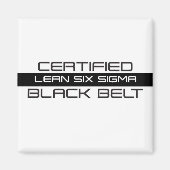 Lean Six Sigma Certified Black Belt Magnet (Vorne)