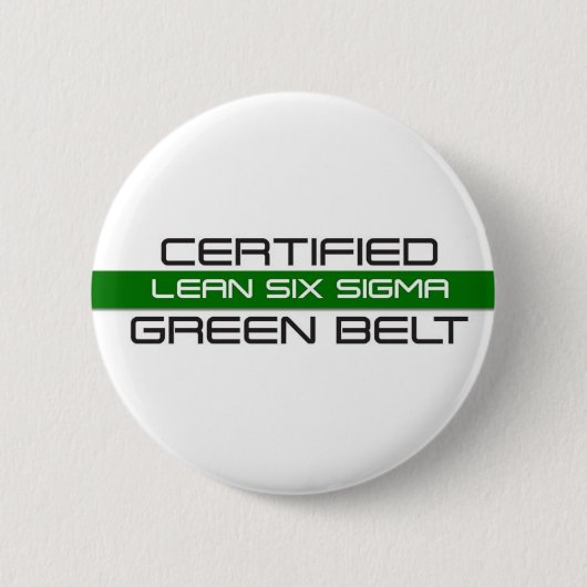Lean Six Sigma Certified Green Belt Button (Vorderseite)