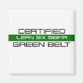 Lean Six Sigma Certified Green Belt Magnet (Vorne)
