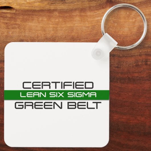 Lean Six Sigma Certified Green Belt Schlüsselanhänger (Rückseite)
