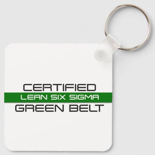 Lean Six Sigma Certified Green Belt Schlüsselanhänger (Rückseite)