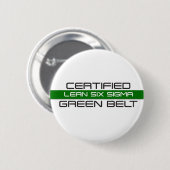Lean Six Sigma Green Belt Button (Vorne & Hinten)