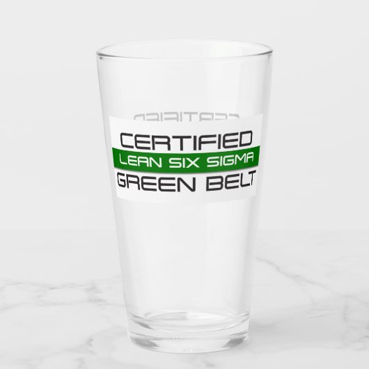 Lean Six Sigma Green Belt Glas (Rückseite)