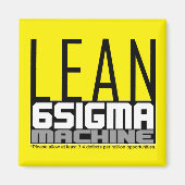 Lean Six Sigma Machine Gelb Gürtel Magnet (Vorne)