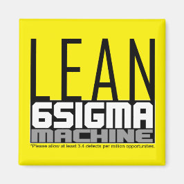 Lean Six Sigma Machine Gelb Gürtel Magnet