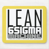 Lean Six Sigma Machine (Gelb) Mousepad (Vorne)