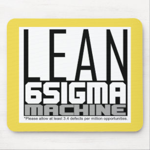 Lean Six Sigma Machine (Gelb) Mousepad