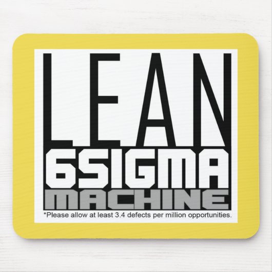 Lean Six Sigma Machine (Gelb) Mousepad (Vorne)