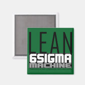 LEan Six Sigma Machine Green Belt Magnet (Vorderseite/Rückseite)