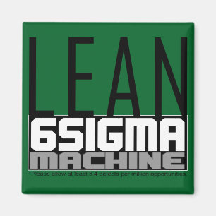 LEan Six Sigma Machine Green Belt Magnet
