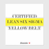 Lean Six Sigma Yellow Belt Aufkleber (Blatt)