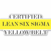 Lean Six Sigma Yellow Belt Aufkleber (Vorderseite)