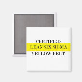 Lean Six Sigma Yellow Belt Magnet (Vorderseite/Rückseite)