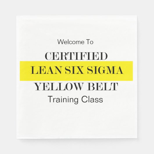 Lean Six Sigma Yellow Belt Serviette (Vorderseite)