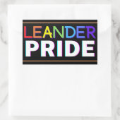 Leander PRIDE Aufkleber, säurefreies Papier Rechteckiger Aufkleber (Tasche)
