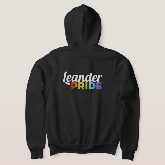 Leander Pride black zip-front hoodie (AblageHinten)