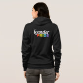 Leander Pride black zip-front hoodie (Schwarz voll)
