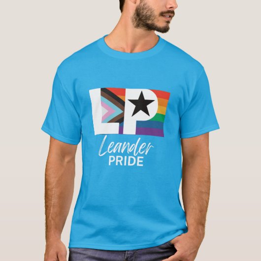 Leander PRIDE Progressive Flag T - Shirt (Vorderseite)