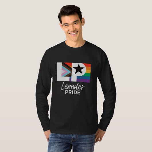 Leander PRIDE Progressive Flag T - Shirt (Vorne ganz)