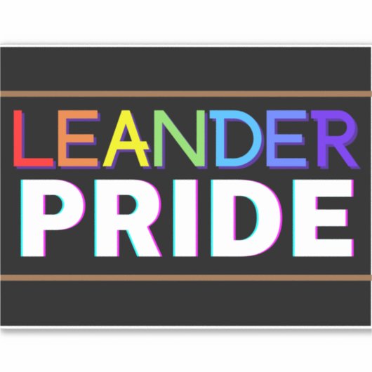 Leander PRIDE Vinyl Sticker (Vorderseite)