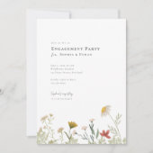 Leander Wildblume Engagement Party Einladung (Vorderseite)