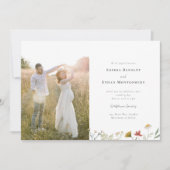 Leander Wildblume Foto Wedding Einladung (Vorderseite)