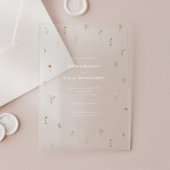 Leander Wildblume Wedding Acryleinladungen