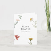 Leander Wildblume Wedding Dankeskarte (Vorderseite)