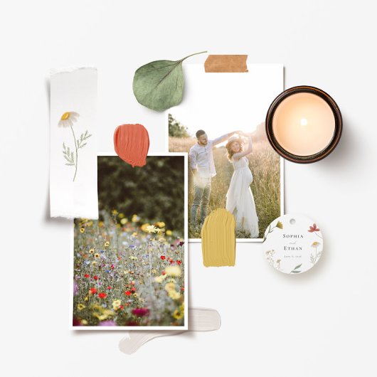 Leander Wildblume Wedding Einladung