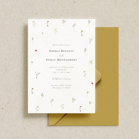 Leander Wildblume Wedding Einladung