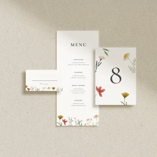 Leander Wildblume Wedding Platzkarte