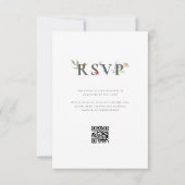 Leander Wildblume Wedding RSVP Karte (Vorderseite)