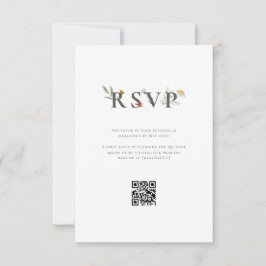 Leander Wildblume Wedding RSVP Karte