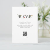 Leander Wildblume Wedding RSVP Karte (Stehend Vorderseite)