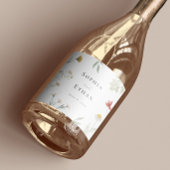 Leander Wildblume Wedding Schaumweinetikett