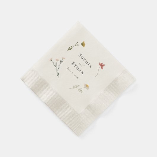 Leander Wildblume Wedding Serviette (Ecke)