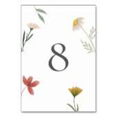 Leander Wildblume Wedding Tischnummer (Vorderseite)