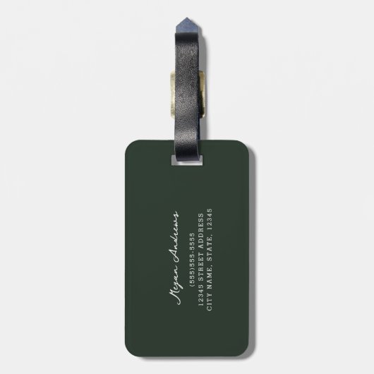 Leander-Wildblumen Gepäckanhänger (Rückseite vertikal)