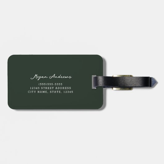 Leander-Wildblumen Gepäckanhänger (Rückseite horizontal)